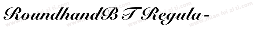 RoundhandBT Regula字体转换
